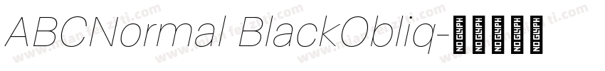 ABCNormal BlackObliq字体转换